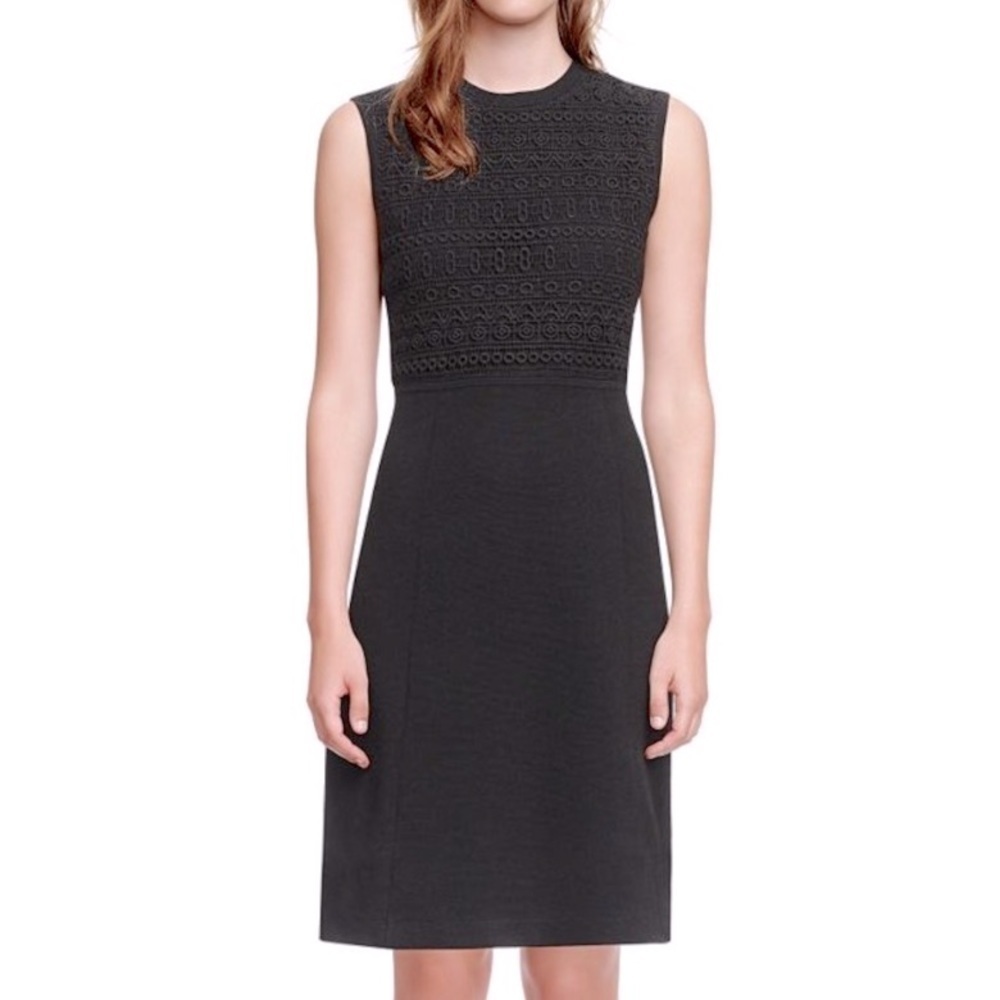 Tory Burch Roberta crochet inset knit dress Black XS - Picture 6 of 10